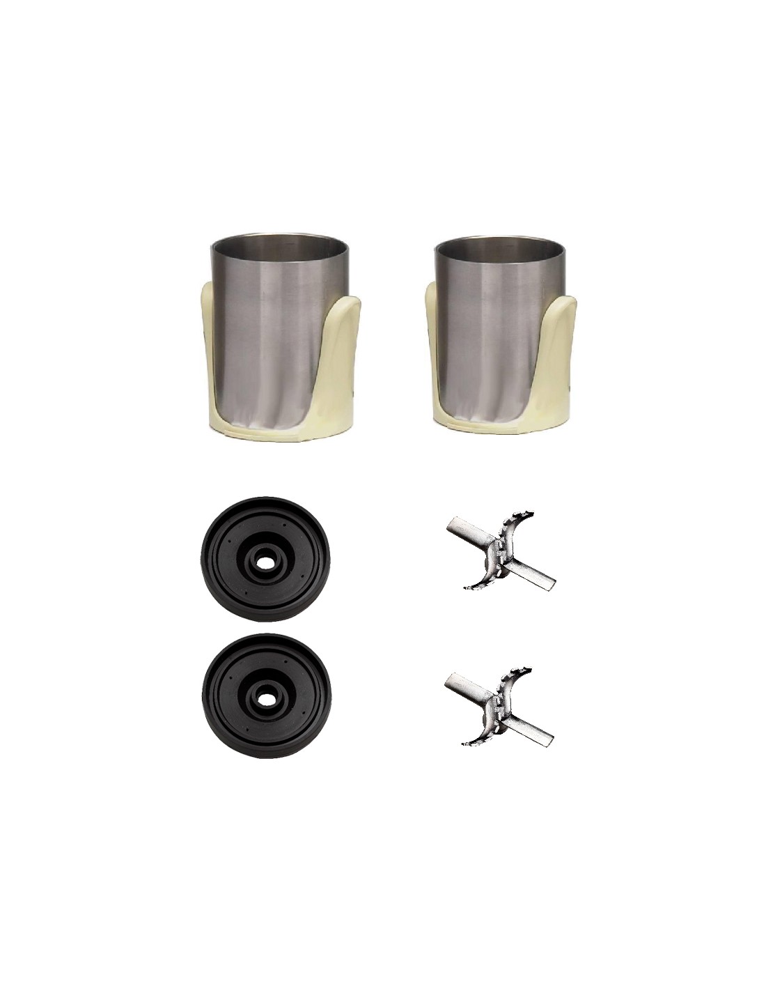 Accessories kit 2 stainless steel and 2 gasket holders and 2 stainless steel blades