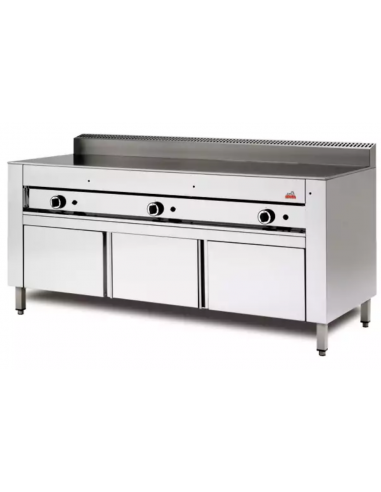 Cuocipiadina a gas - Vano con ante - Piano cottura cm 90x60x33 h - cm 95x73x96 h
 PIANO-Ferro