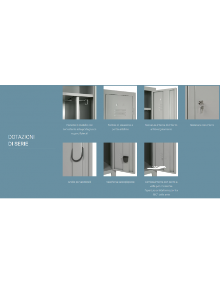 Wardrobe dressing room - Divisorio asportabile - N.2 places - cm 70 x 35 x 180 h