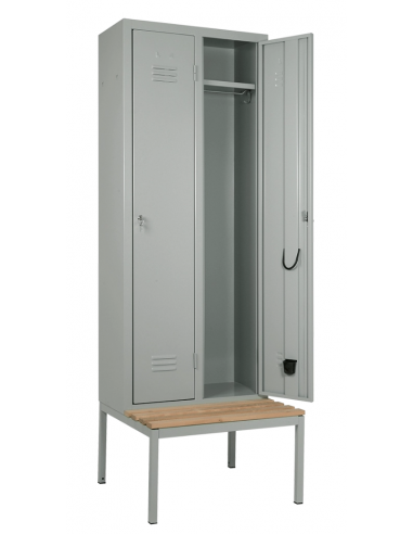 Locker room - Panca - N.2 places - cm 70 x 65 x 208 h