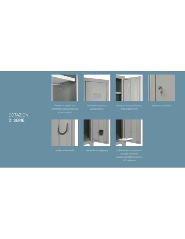 Locker room - Panca - N.2 places - cm 70 x 65 x...