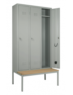 Armadio spogliatoio - Panca - N.3 posti - cm 103 x 65 x...