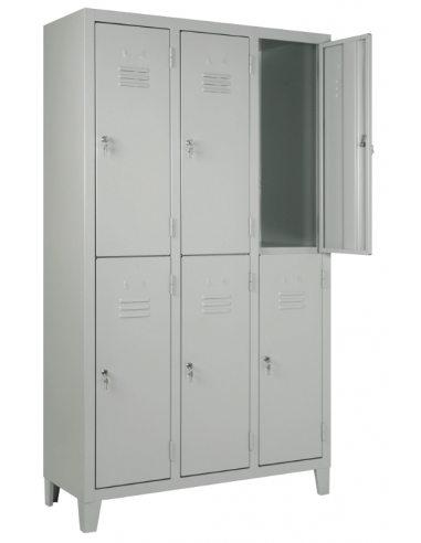 Locker room - Single-lock structure - N. 6 rooms - cm 103 x 35 x 180 h