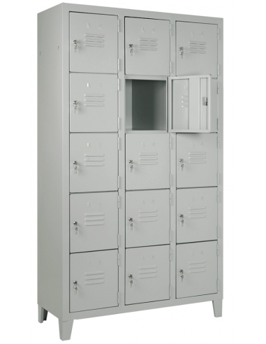 Box Cabinet - Single-lock Estructura - N.15 habitaciones - cm 103 x 35 x 180 h