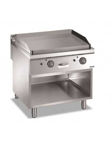 Fry top gas - Smooth plate - Cm 80 x 90 x 85 h