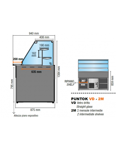 Food Bank - Ventilado - cm 180.2 x 94 x 138.4 h