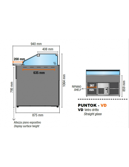 Food Bank - Ventilated - cm 180.2 x 94 x 106.4 h