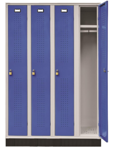 Wardrobe locker - 4 doors - Steel sheet structure - cm...