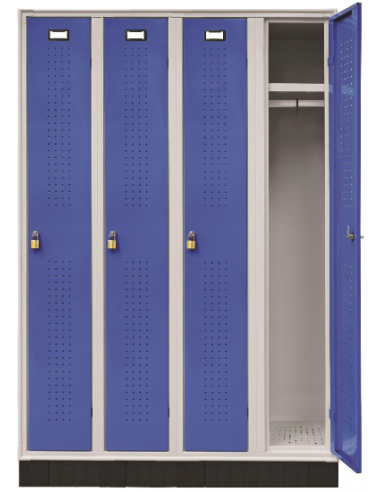 Wardrobe locker - 4 doors - Steel sheet structure - cm 120 X 50 X 175h