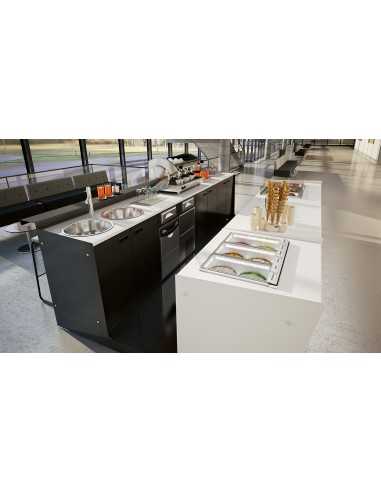 Bar counter and back counter - cm 200 x 232.5 x...