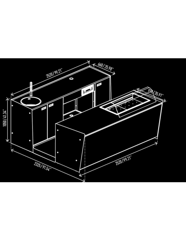 Bar counter and back counter - Refrigerated...