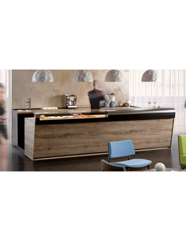 Bar and back counter with ice cream display -...