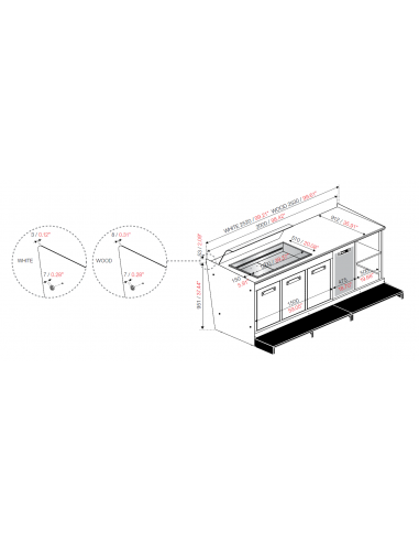 Bar counter and back counter - Refrigerated...