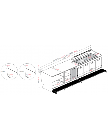 Bar and back counter - Countertop - Cm 400 x...