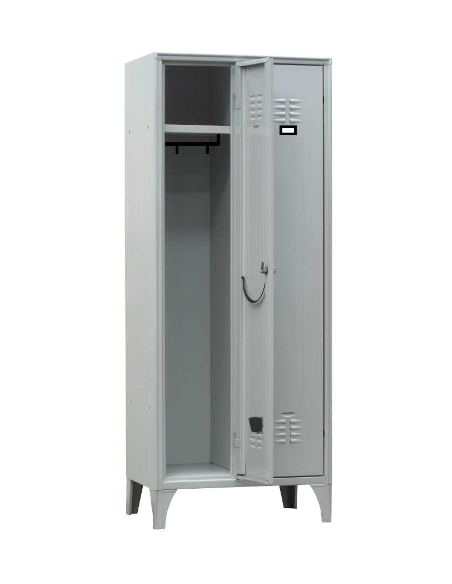 Armadio spogliatoio con 2 ante - Struttura in lamiera di acciaio - cm 70 x 35 x 180 h