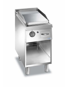 Professional gas fry top with smooth steel plate - cm 40...