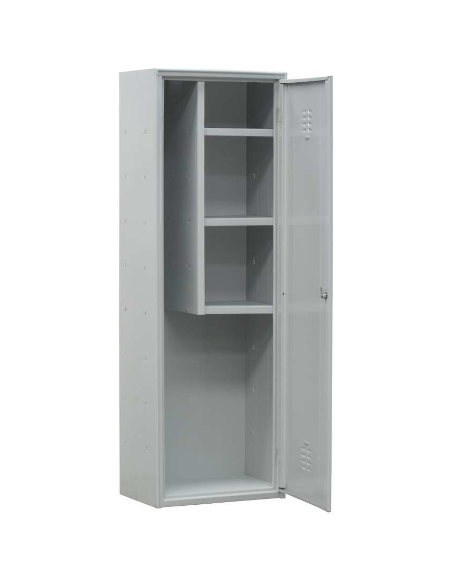 Broom cupboard with partial partition 3 shelves - cm 60 x 40 x 180 h