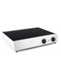 Placa vitrocerámica 2 zonas de cocción - Cm 50 x 45 x 8h