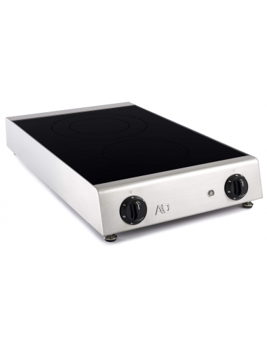 Glass ceramic hob 2 cooking zones - cm 40 x 72...