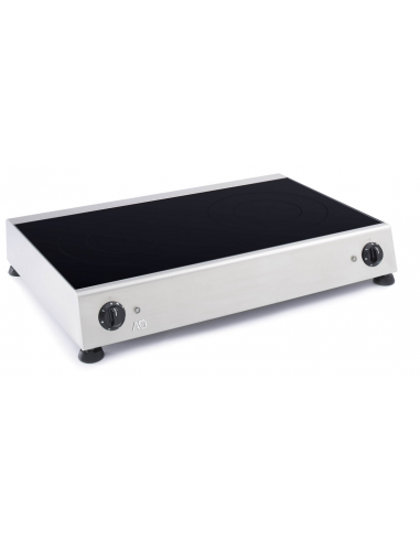 Placa vitrocerámica 2 zonas de cocción - cm 73...