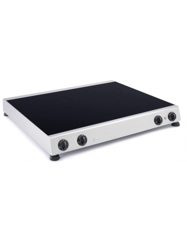 Piano di cottura in vetroceramica 4 zone di...