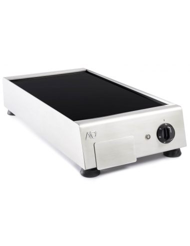 Electric glass ceramic fry top with smooth top cm 29.2 x 47.8