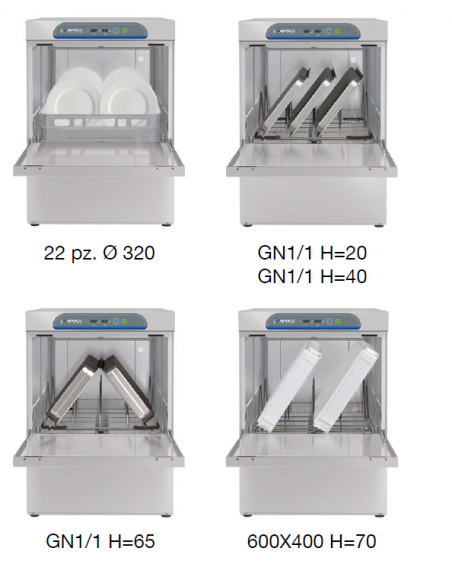 Electronic washers - Basket cm 60x50 - cm 58.5 x 71.5 x 86.5 h
