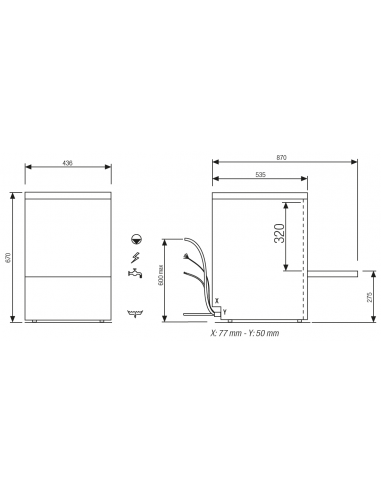 Glass Washer with Basket cm 39 x 39 - cm 43.6 x...
