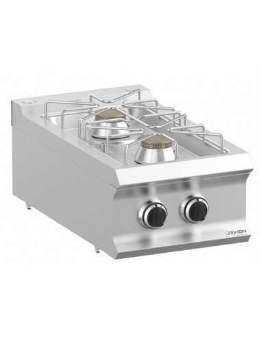 Cucina gas - N. 2 fuochi - Banco - Cm 40 x 73 x 25 h