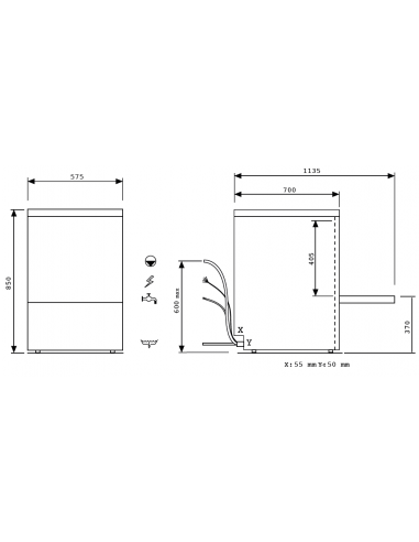 Lavastoviglie Elettronica con cesto quadro cm...