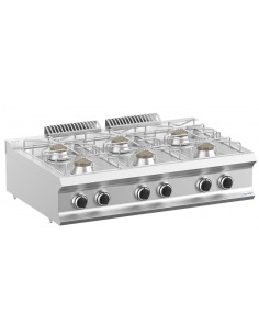 Cocina de gas - N. 6 incendios - Cm 110 x 73 x 25 h