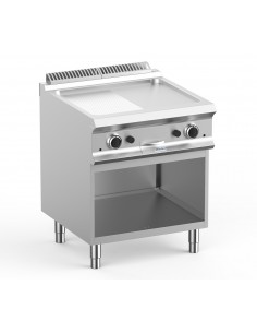 Fry top gas - Placa cromada 1/2 lisa 1/2 filas - cm 70 x...