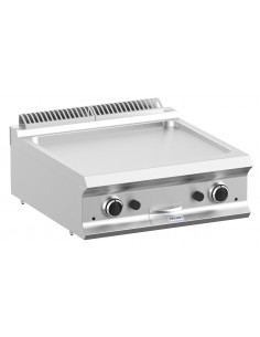 Fry top de gas profesional con placa cromada lisa - cm 70...