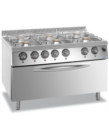 Gas cooker - N. 6 fires - Electric oven - Cm 120 x 90 x 85 h