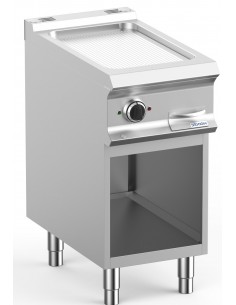 Fry top elettrico - Piastra rigata cromata - Cm 40 x 73 x...