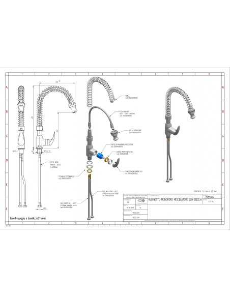 Grifo orificio único - altura 45 cm