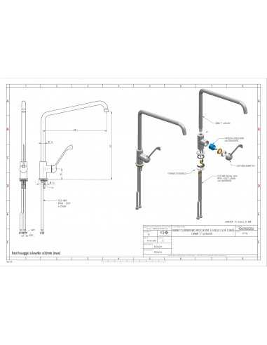 Grifo orificio único - Caño giratorio en "C" -...