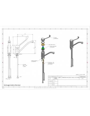 Tap single-hole - Chrome-plated clinical lever...