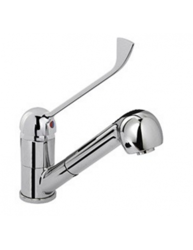 Tap single hole - Chromium Clinical Lever - Swivel Cane - Removable Shower