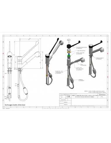 Miscelatore monoforo - Leva clinica plastica -...