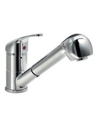 Tap single hole - Swivel barrel - Removable shower