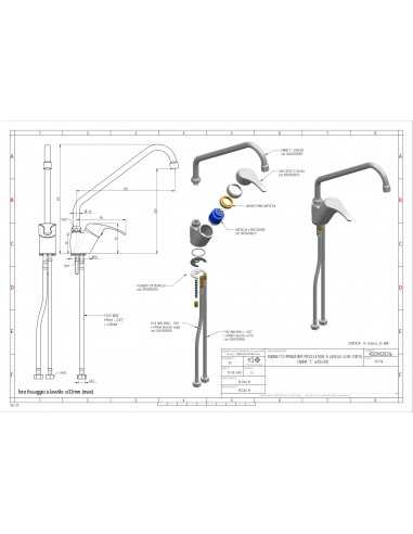 Tap single-hole - Swivel spout "C"- cm 1.8 x 30