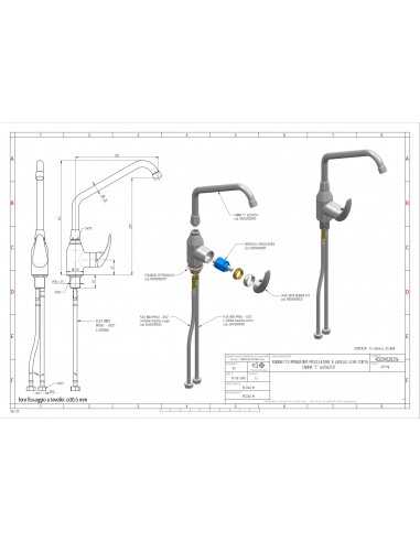 Miscelatore monoforo - Canna girevole "C"- cm 2...