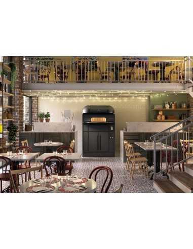 Electric pizza oven for 9 pizzas - Hood and leavening cell