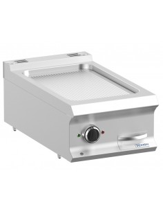 Fry top elettrico - Piastra rigata cromata - Cm 40 x 73 x...