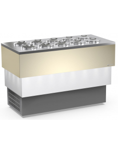 Banco gelateria - N. 10 x 7.5 lt - cm 151 x 72.4 x 97.6 h