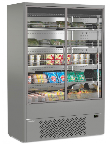 Espositore murale - Porte battenti - Ventilato - Capacità lt 660 - cm 133.5 x 64 x 198.1h