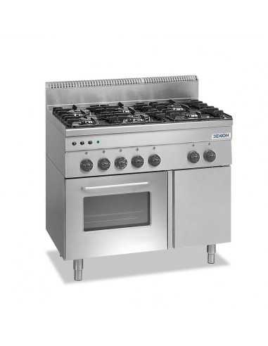 Cucina a gas - N.6 fuochi - Forno gas - cm 100 x 60 x 85 h