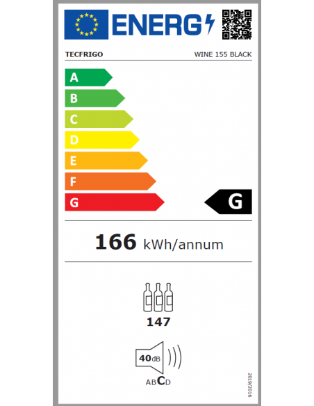 Expositor del vino - Multitemperatura: +°+22°C / +°+22°C - Cm 60 x 67 x 156 h