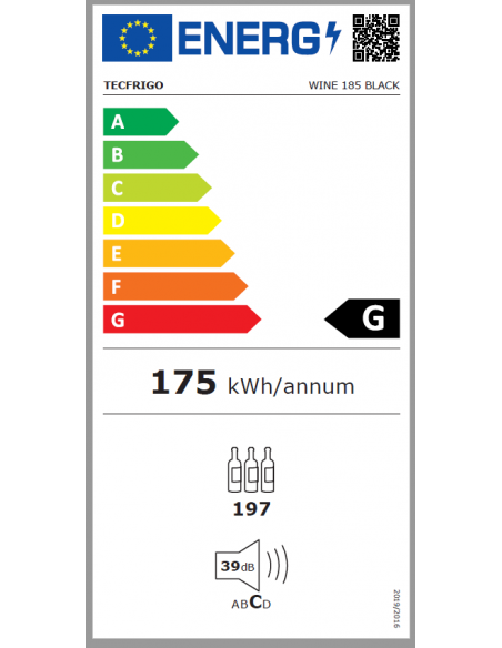Pantalla de vino - Multitemperatura +8°+22°C / +°+22°C - Cm 60 x 67 x 186 h